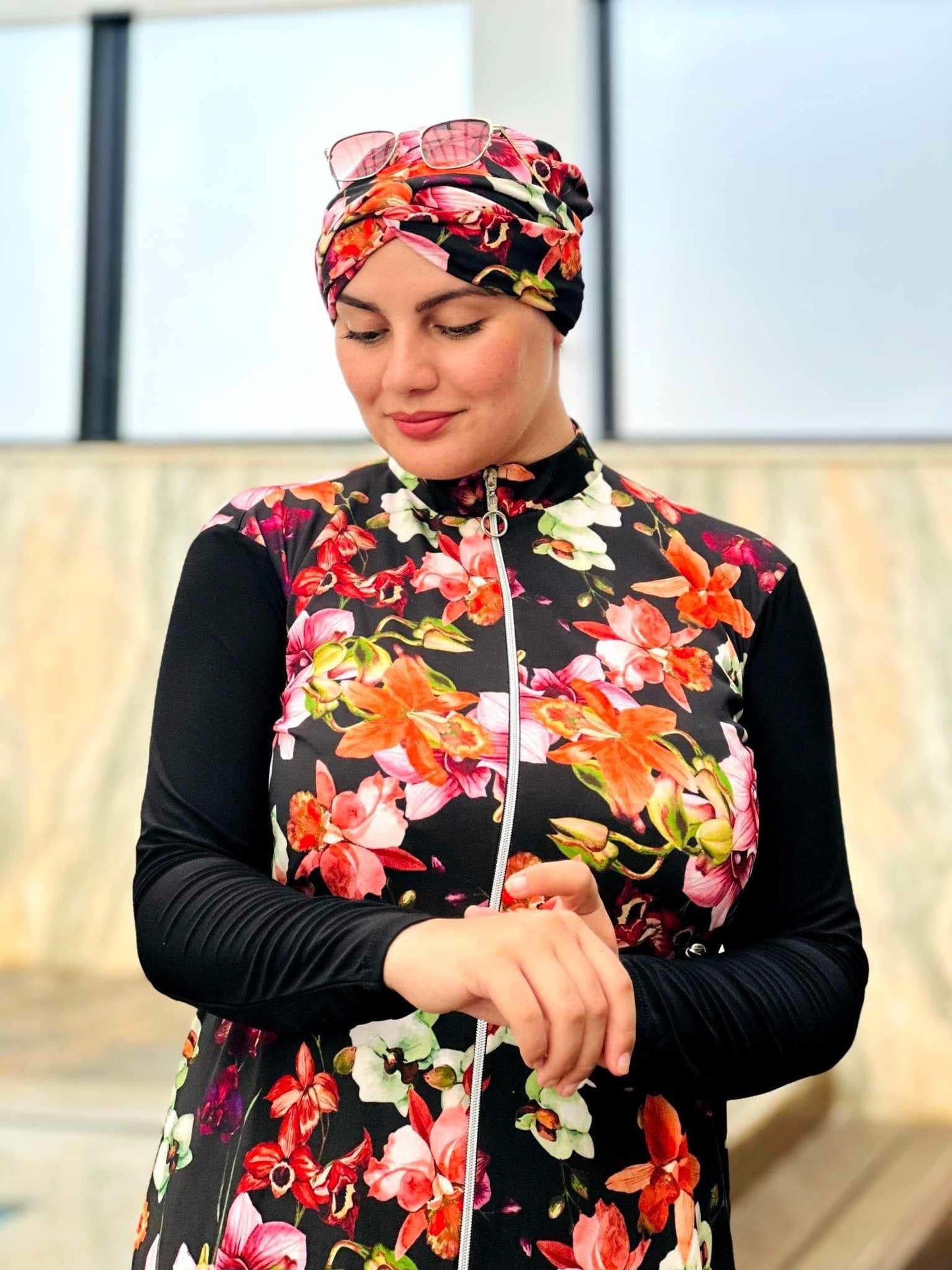 Burkini Turque Fleuri 2023 (4 pièces)